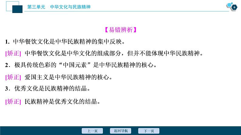 新高中政治高考2021年高考政治一轮复习(新高考版) 第3部分 第3单元 第7课 我们的民族精神课件PPT第7页