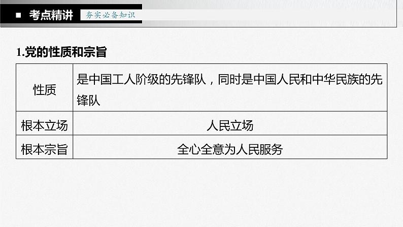新高中政治高考2023年高考政治一轮复习(部编版) 第10课 中国共产党的先进性课件PPT第6页
