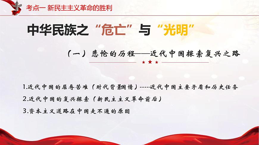 新高中政治高考必修1  第02課  只有社會主義才能救中國 課件-2022年高考政治一輪復習講練測（新教材新高考）第8頁