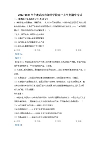 湖北省武汉市部分学校2022-2023学年高一政治上学期期中考试试题（Word版附解析）