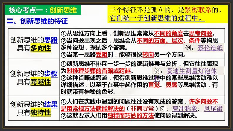 第四单元 提高创新思维能力 单元复习课件-2023届高考政治一轮复习(统编版选择性必修3)第5页