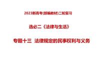 专题十三 法律规定的民事权利与义务—2023年高考政治二轮复习课件+练习+教学设计