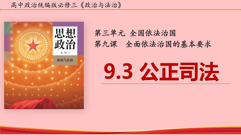 9.3 公正司法 高一政治(统编版必修3)课件PPT第3页