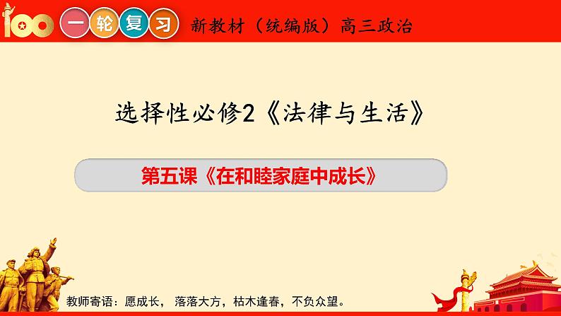 第五课 在和睦家庭中成长(课件)2023届高考政治一轮复习(统编版选择性必修2)第3页