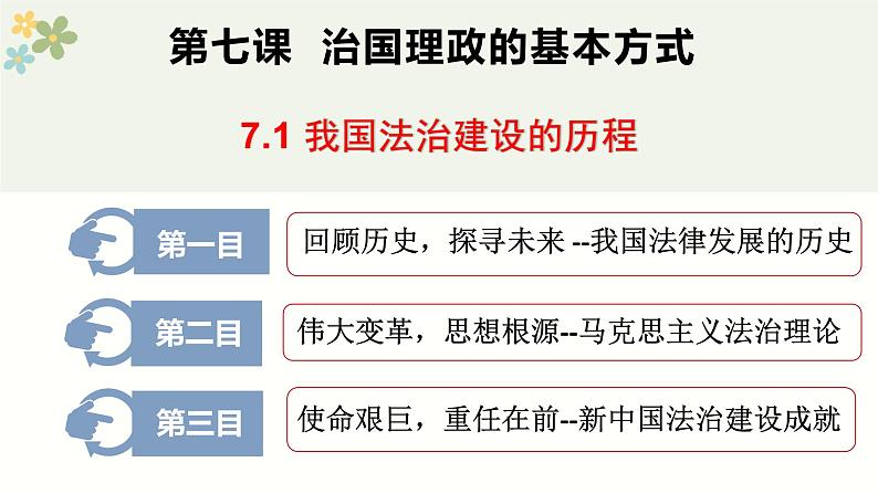 7.1我国法治建设的历程课件-2022-2023学年高中政治统编版必修三政治与法治01