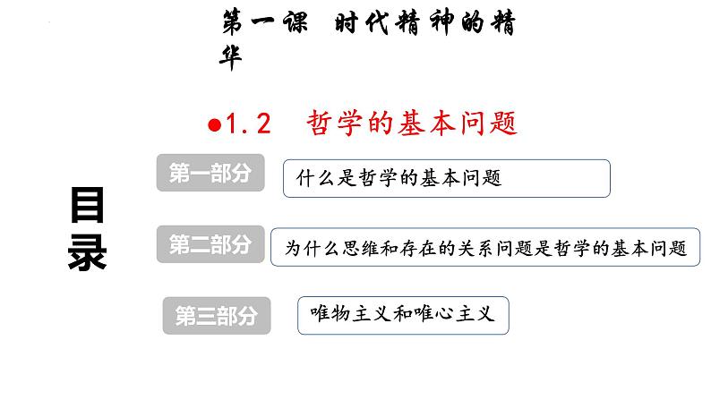 1.2 哲学的基本问题 课件-高中政治统编版必修四哲学与文化第2页
