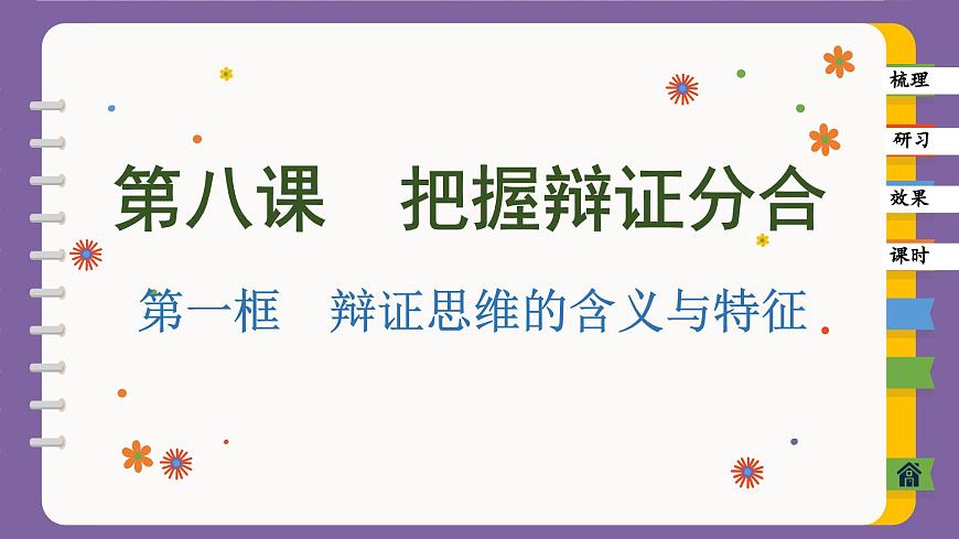 8.1 辯證思維的含義與特征（課件PPT）第1頁