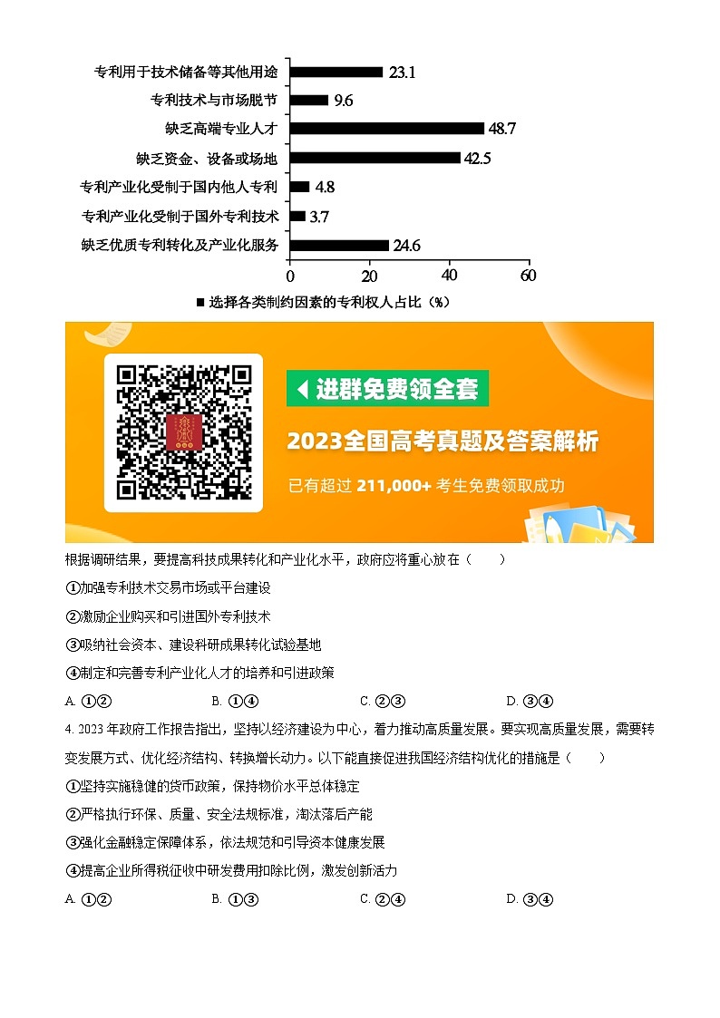 2023年高考新课标卷文综政治高考真题解析02