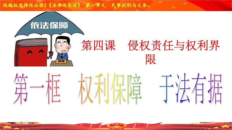 4-1 权利保障 于法有据 -高二政治同步备课系列(部编版选择性必修二)课件PPT02