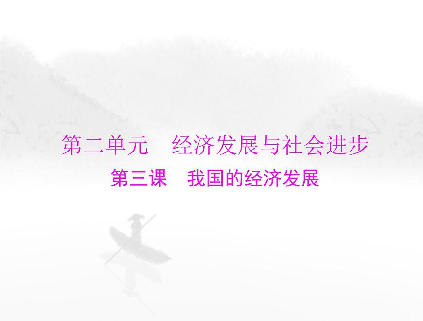 高考思想政治一輪復(fù)習(xí)第二部分必修2第二單元第三課我國的經(jīng)濟(jì)發(fā)展課件第1頁
