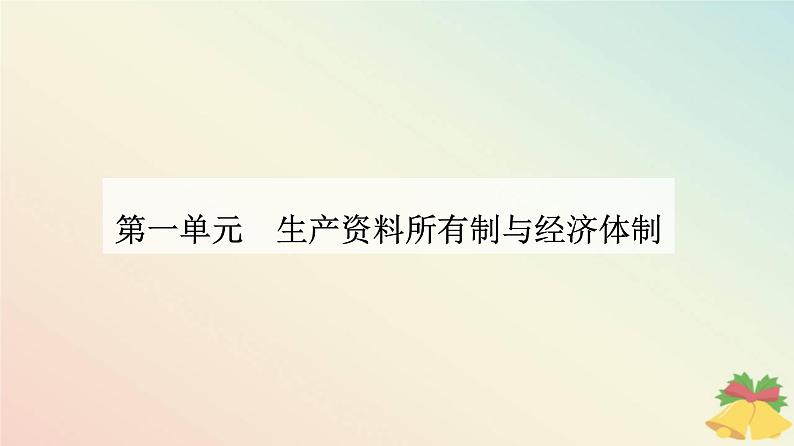新教材2023高中政治第一单元生产资料所有制与经济体制第一课我国的生产资料所有制第二框坚持“两个毫不动摇”课件部编版必修2第1页