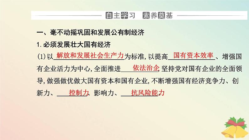 新教材2023高中政治第一单元生产资料所有制与经济体制第一课我国的生产资料所有制第二框坚持“两个毫不动摇”课件部编版必修2第3页