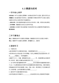 高中政治 (道德与法治)人教统编版选择性必修1 当代国际政治与经济挑战与应对精品学案设计