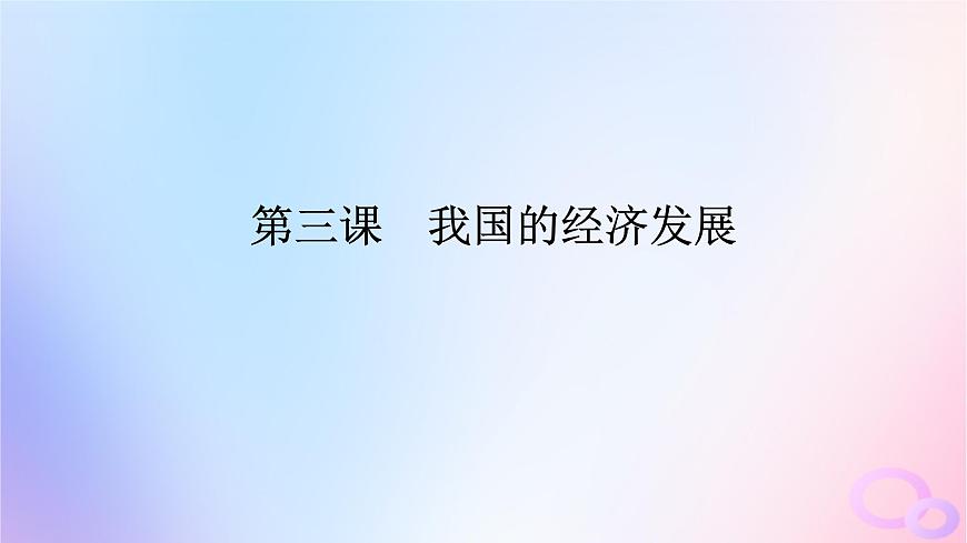 2024版新教材高考政治全程一輪總復(fù)習(xí)必修2第二單元經(jīng)濟(jì)發(fā)展與社會進(jìn)步第三課我國的經(jīng)濟(jì)發(fā)展課件第1頁