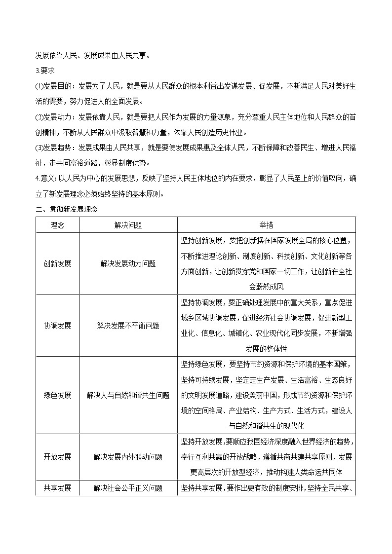 回归教材重难点06 经济发展与社会进步-【查漏补缺】2023年高考政治三轮冲刺过关(新高考专用)(原卷版)02