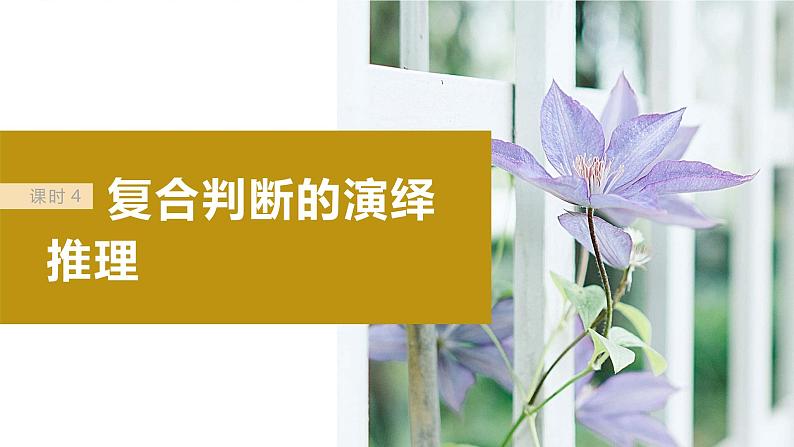 2024届高考政治一轮复习(部编版江苏专用)选择性必修3逻辑与思维第三十六课课时4复合判断的演绎推理课件02