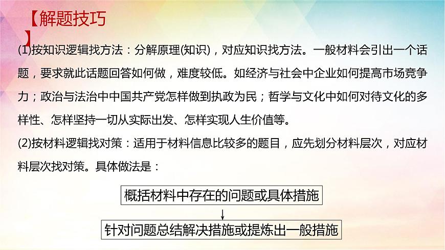措施啟示類主觀題 解題技巧課件-2024屆高考政治一輪復(fù)習(xí)統(tǒng)編版第3頁
