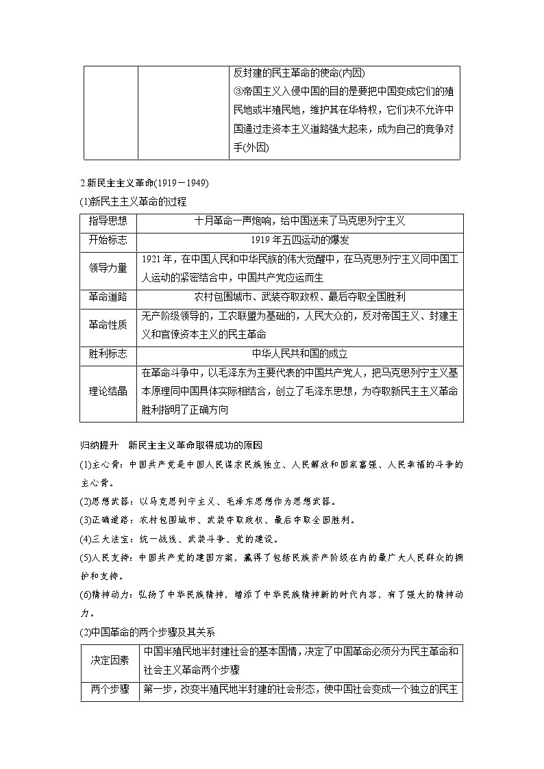 (部编版)高考政治一轮复习学案必修1 第2课 只有社会主义才能救中国(含解析)第2页