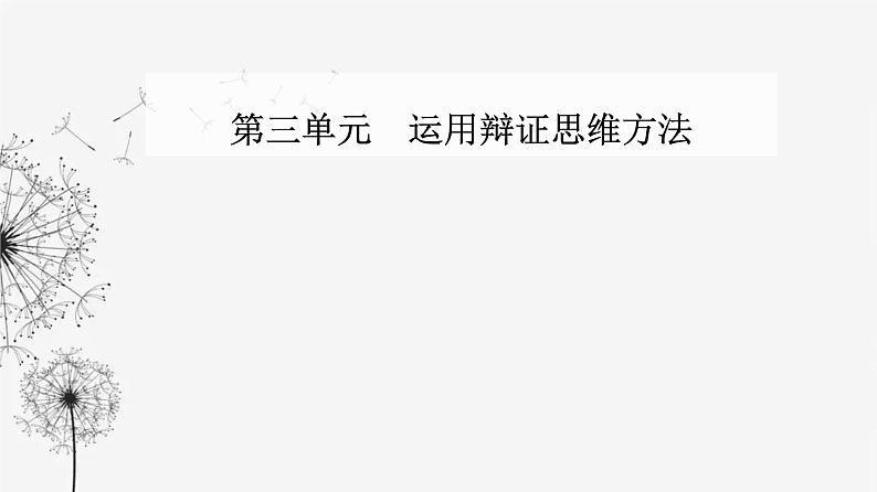 人教版高中思想政治选择性必修3第三单元第八课第一框辩证思维的含义与特征课件第1页