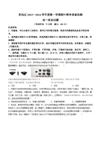 安徽省池州市贵池区2023-2024学年高一上学期期中考试政治试题(无答案)