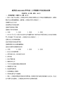 2023屆新疆維吾爾自治區(qū)喀什地區(qū)疏附縣高三上學(xué)期期中考試政治試卷含答案