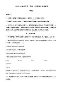 2023-2024学年安徽省芜湖市师范大学附属中学高二上学期期中政治试题含解析
