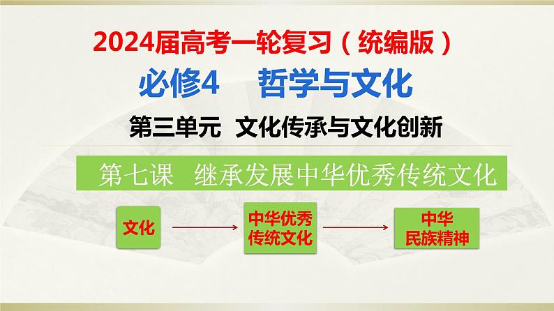 第七课 继承发展中华优秀传统文化课件-2024届高考政治一轮复习统编版必修四哲学与文化第3页