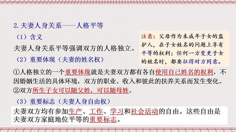 6.2《夫妻地位平等》课件 统编版高中政治选修二第6页