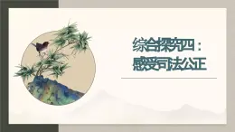 综合探究四： 感受司法公正 （课件 ） 高中政治选择性必修2 法律与生活同步课件