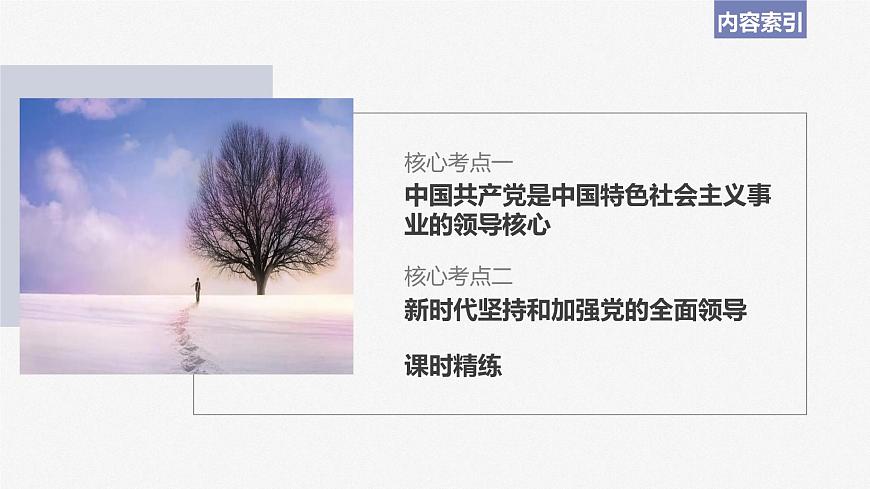 2024年高考政治一輪復習課件（部編版） 必修3　第11課　課時1　堅持黨的領導第8頁