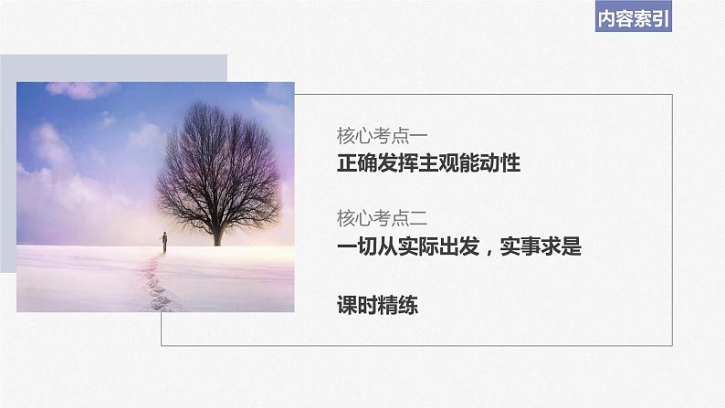 2024年高考政治一轮复习课件(部编版) 必修4 第19课 课时2 正确发挥主观能动性与1切从实际出发第5页