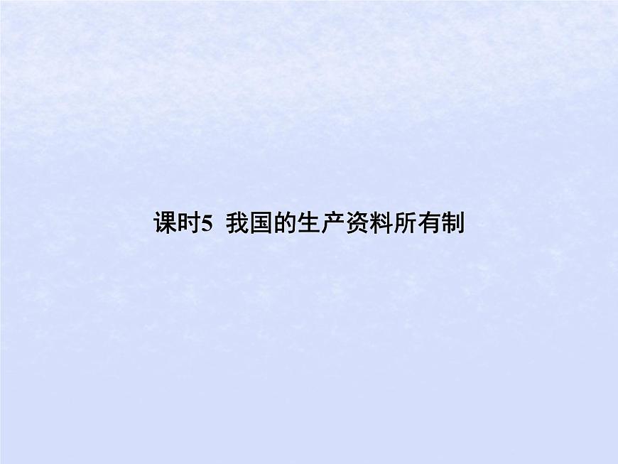 2024高考政治基礎(chǔ)知識綜合復(fù)習(xí)必修2課時5我國的生產(chǎn)資料所有制課件第1頁