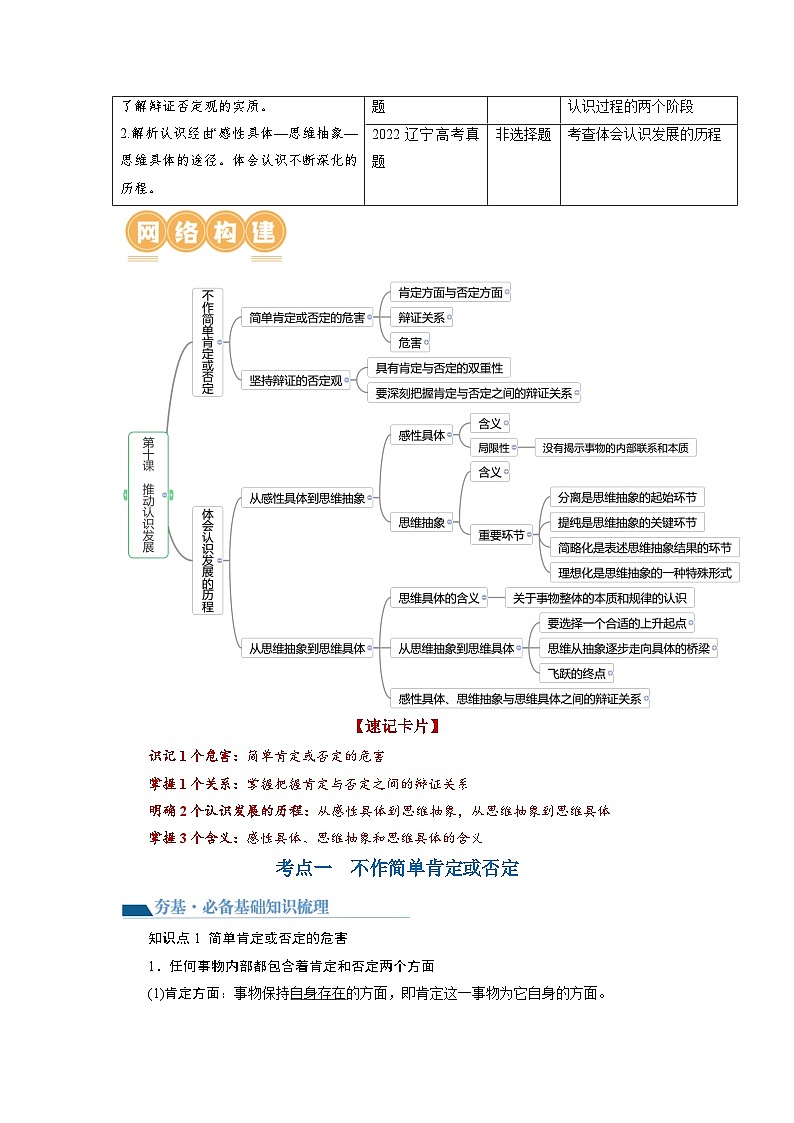 最新高考政治一轮复习【讲通练透】 第10课 推动认识发展(讲通)02