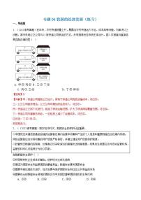（新高考）高考政治二輪復(fù)習專題04  我國的經(jīng)濟發(fā)展（練習）（含解析）