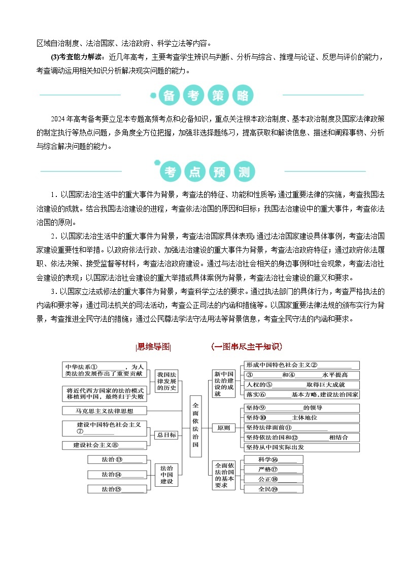 （新高考）高考政治二轮复习热点重难点专练重难点09 全面依法治国（含解析）02