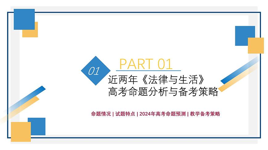 近兩年法律與生活、文化高考命題分析與備考策略課件-2024屆高三政治二輪復(fù)習(xí)第1頁