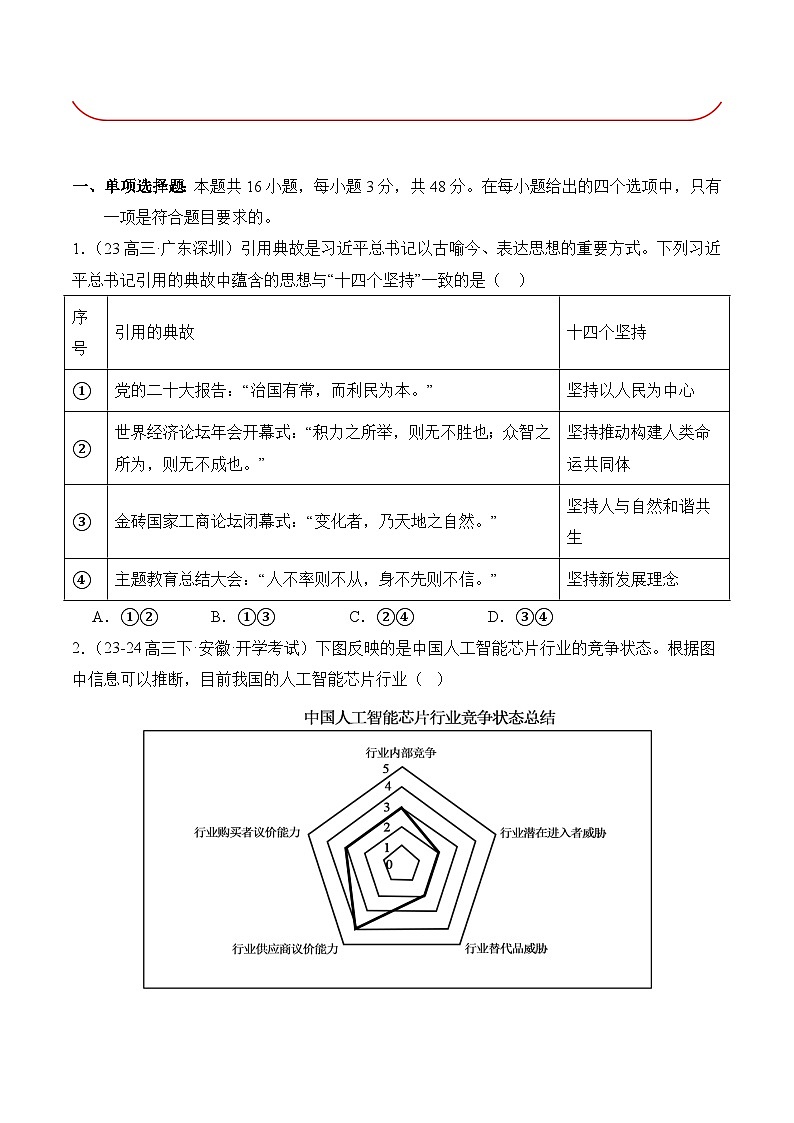 信息必刷卷02（福建專用）（原卷版）第2頁