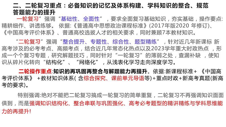 二轮复习:方向·重点·策略 课件-2024届湖北省十堰市高考政治二轮复习备考研讨会第7页