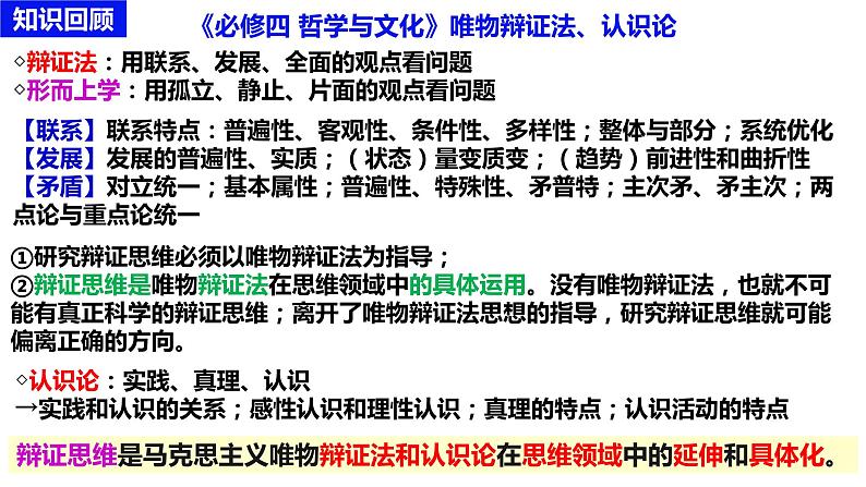 第八课 把握辩证分合 课件-2024届高考政治一轮复习统编版选择性必修三逻辑与思维第2页