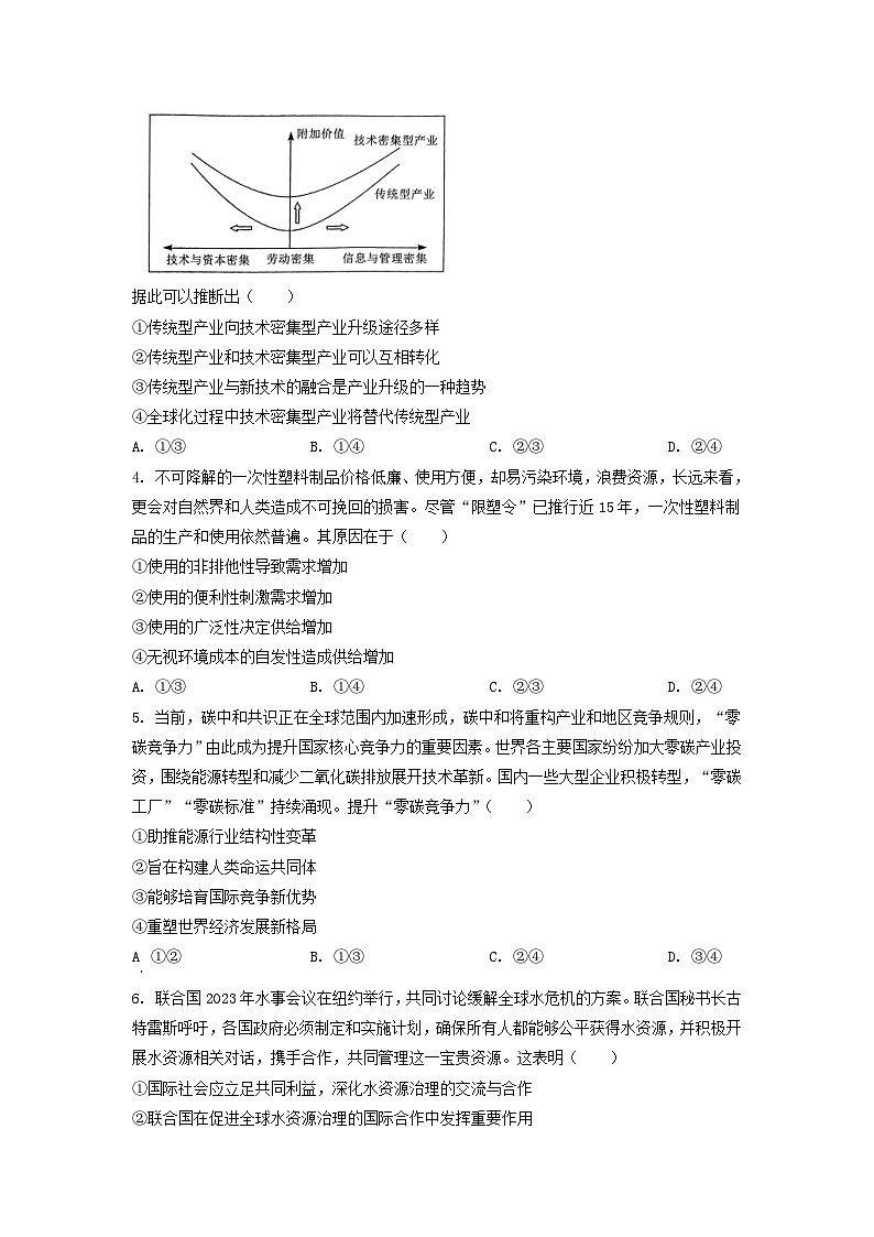 2023年湖北普通高中学业水平选择性考试思想政治真题及答案第2页