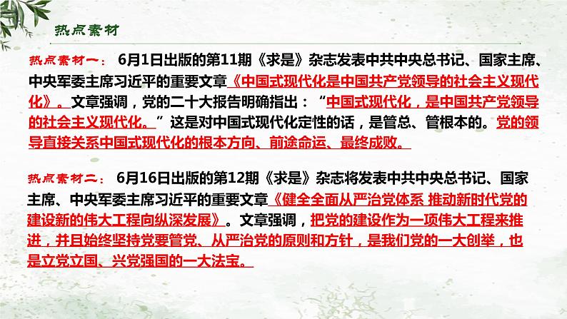 专题一、坚持党的领导 推进新时代党的建设课件PPT第4页
