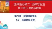 高中政治 (道德与法治)人教统编版选择性必修2 法律与生活夫妻地位平等图文ppt课件