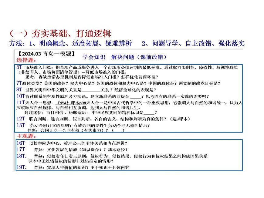 2024屆山東省青島市高三一模政治試題講評(píng)課件-2024屆高考政治二輪復(fù)習(xí)第2頁(yè)