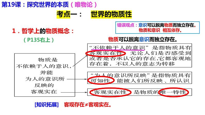 专题二探究世界的本质(唯物论)课件2024届高三政治二轮复习统编版必修4哲学与文化04