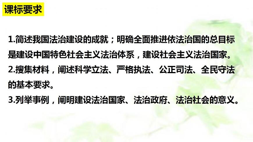 專題六 全面依法治國課件-2024屆高考政治二輪復(fù)習(xí)統(tǒng)編版必修3政治與法治第3頁