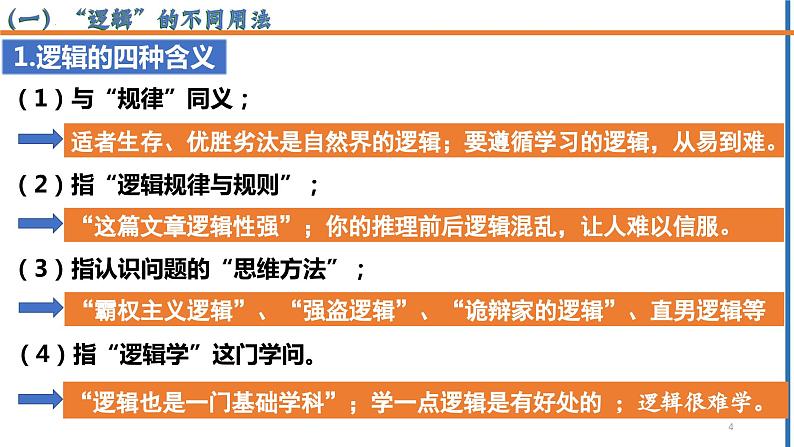 2.1 “逻辑”的多种含义2023-2024学年高二政治高效优质课件(统编版选择性必修3)第4页