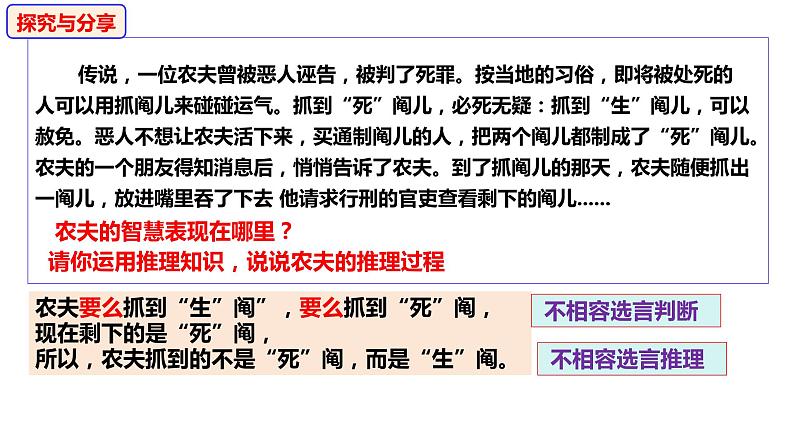6.3 复合判断的演绎推理方法定2023-2024学年高二政治同步课堂课件(统编版选择性必修3)第8页