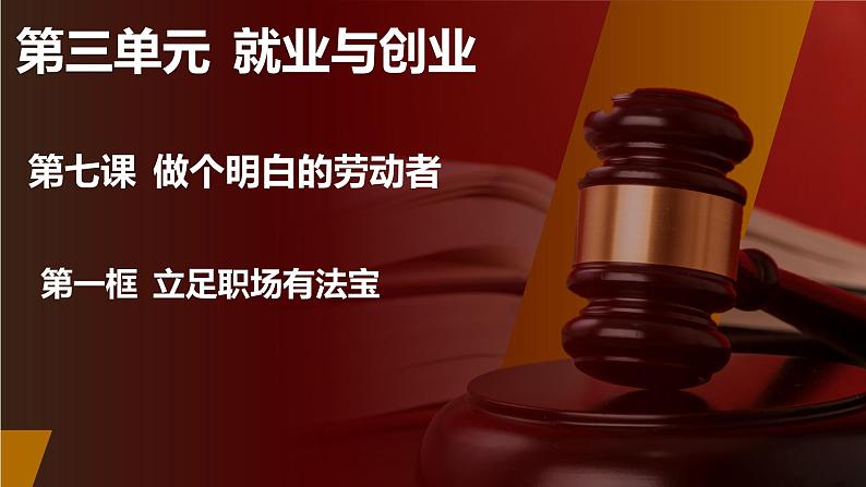 7.1 立足职场有法宝 课件 2023-2024学年高二政治《法律与生活》(统编版选择性必修2)第2页