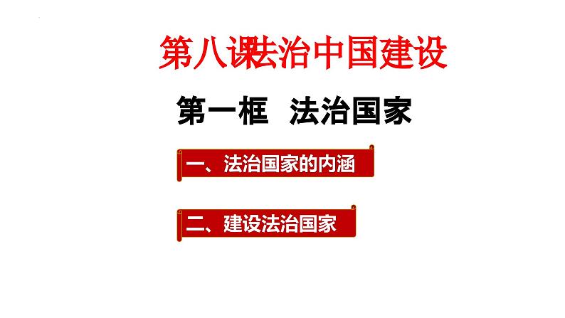 8.1 法治国家 课件 2023-2024学年高中政治 政治与法治 同步课件(统编版必修3)02