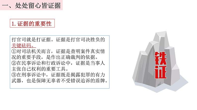 2023-2024学年高中政治统编版选择性必修二法律与生活:10.3依法收集运用证据 课件03